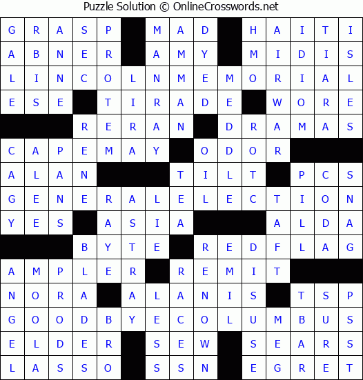 Free printable number crossword puzzle with solution. Find ...