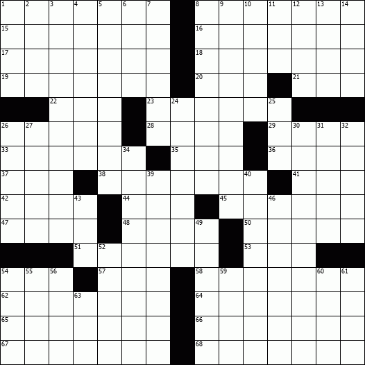 Onlinecrosswords Free Printable Crossword Puzzles