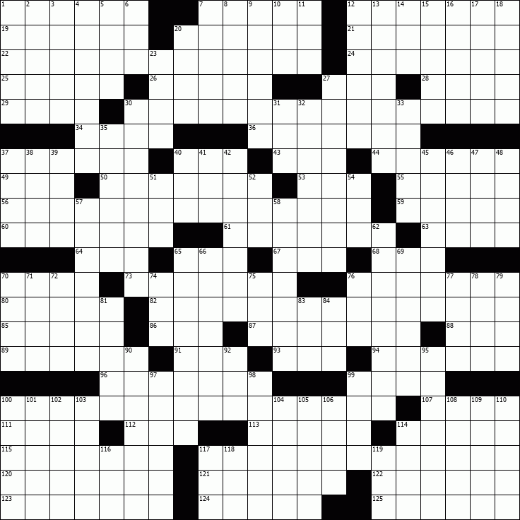 OnlineCrosswords.net - Free Daily Crossword Puzzles