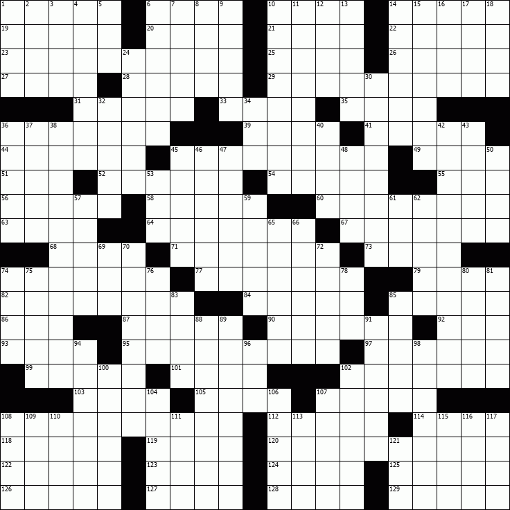 OnlineCrosswords.net - Free Daily Crossword Puzzles