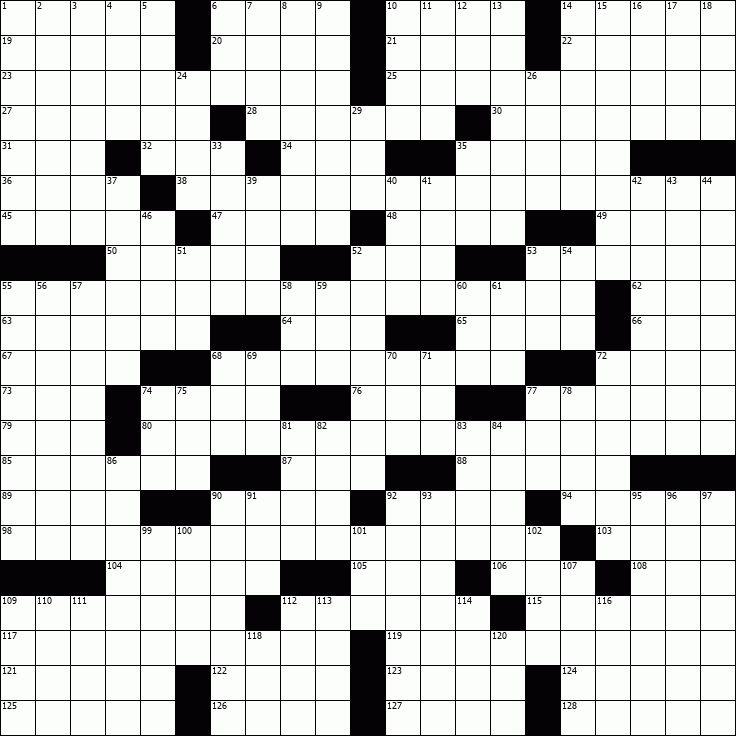 OnlineCrosswords.net - Free Daily Crossword Puzzles