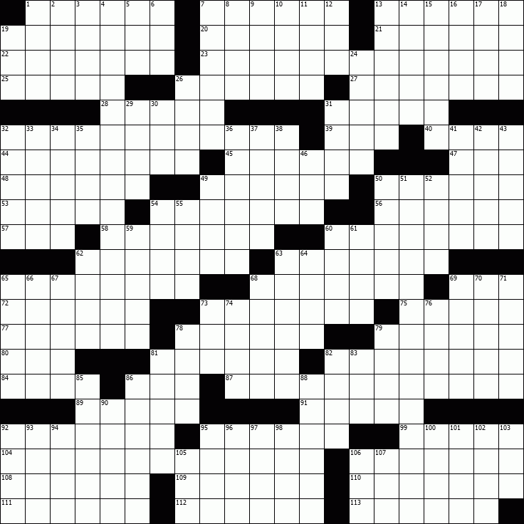 OnlineCrosswords.net - Free Daily Crossword Puzzles