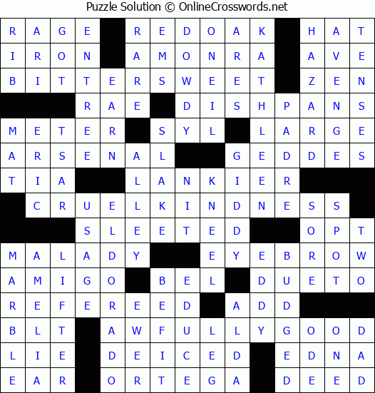 Solution for Crossword Puzzle #1069