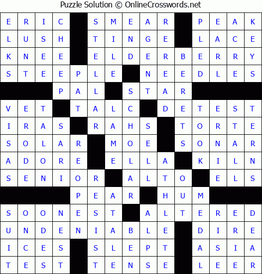 Solution for Crossword Puzzle #52524