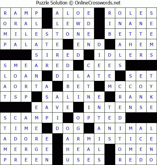 Solution for Crossword Puzzle #53552