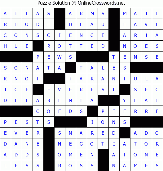 Solution for Crossword Puzzle #56323