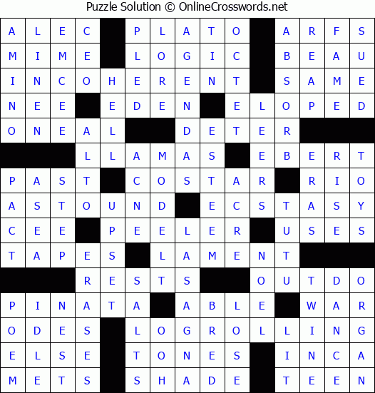 Solution for Crossword Puzzle #82964