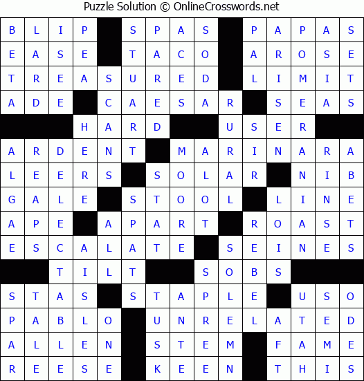 Solution for Crossword Puzzle #86771