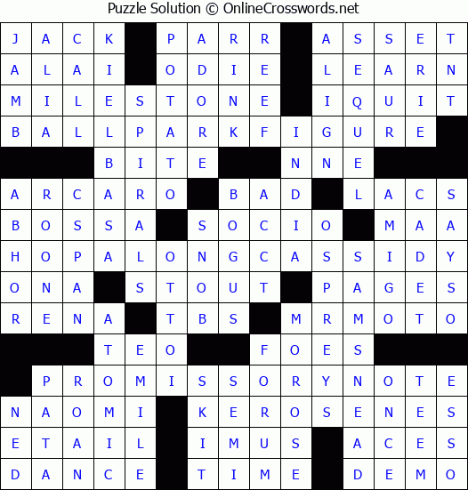 Solution for Crossword Puzzle #8680