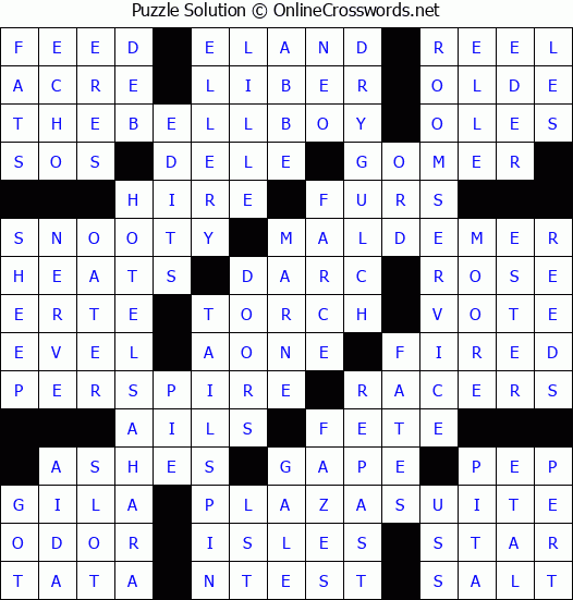 Solution for Crossword Puzzle #9220